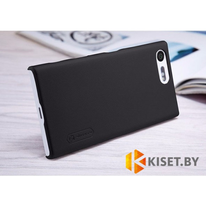 Пластиковый бампер Nillkin и защитная пленка для Sony Xperia X Compact, черный