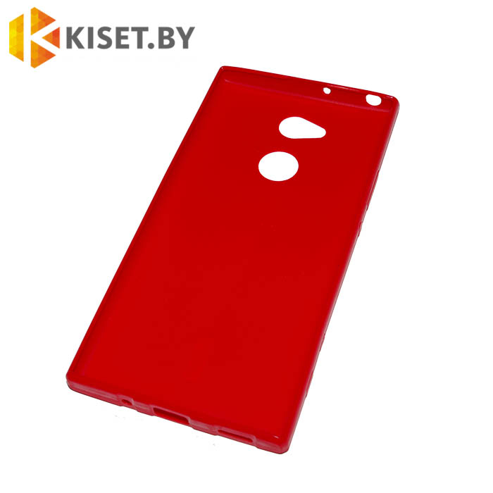 Силиконовый чехол Cherry с защитной пленкой для Sony Xperia XA2 Ultra красный