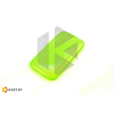 Силиконовый чехол для Sony Xperia C3, зеленый с волной