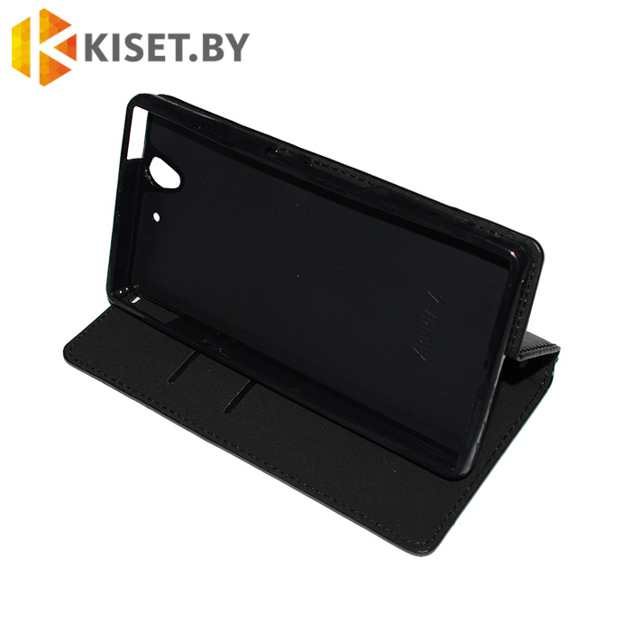 Чехол-книжка Book Case с визитницей для Sony Xperia Z (L36h), черный