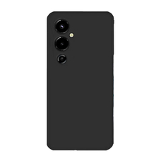 Soft-touch бампер KST Silicone Cover для Tecno Pova 4 черный с закрытым низом