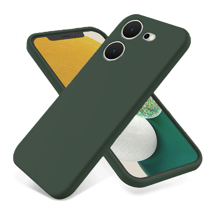 Soft-touch бампер KST Silicone Cover для Tecno Pova 5 хаки с закрытым низом