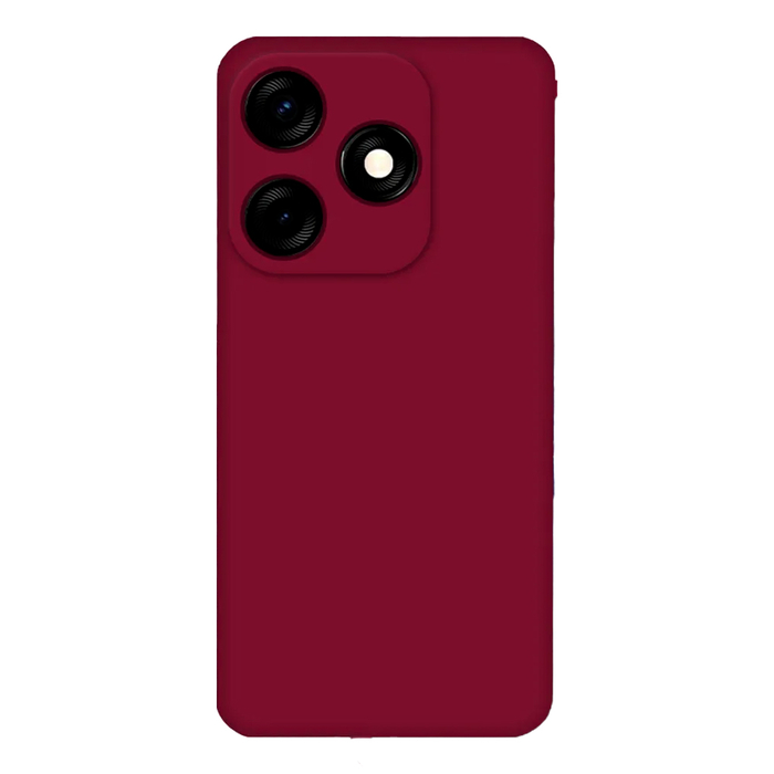 Soft-touch бампер KST Silicone Cover для Tecno Spark 10 / 10C марсала с закрытым низом
