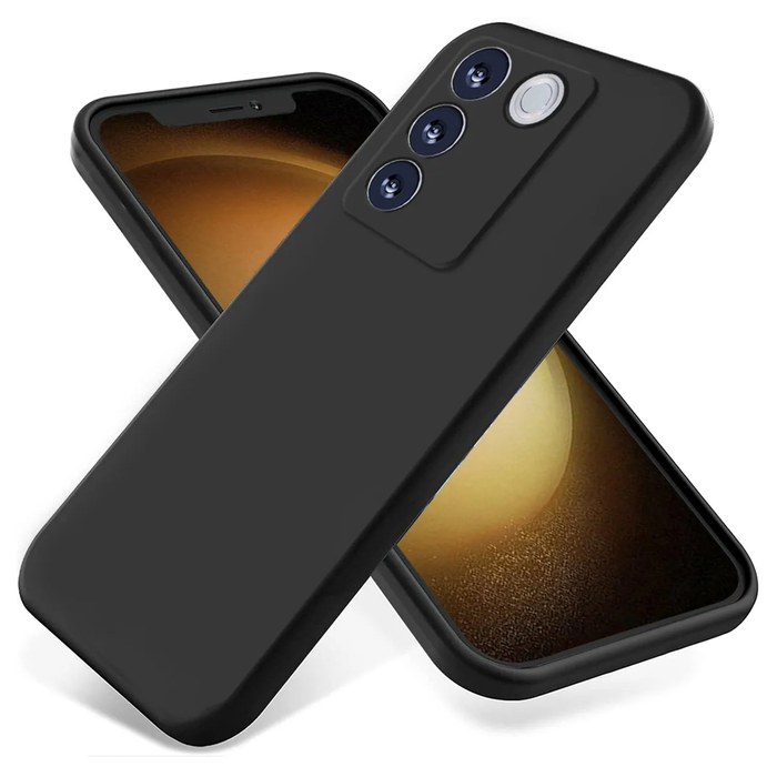 Soft-touch бампер KST Silicone Cover для Vivo T2 / V27e / S16e черный с закрытым низом