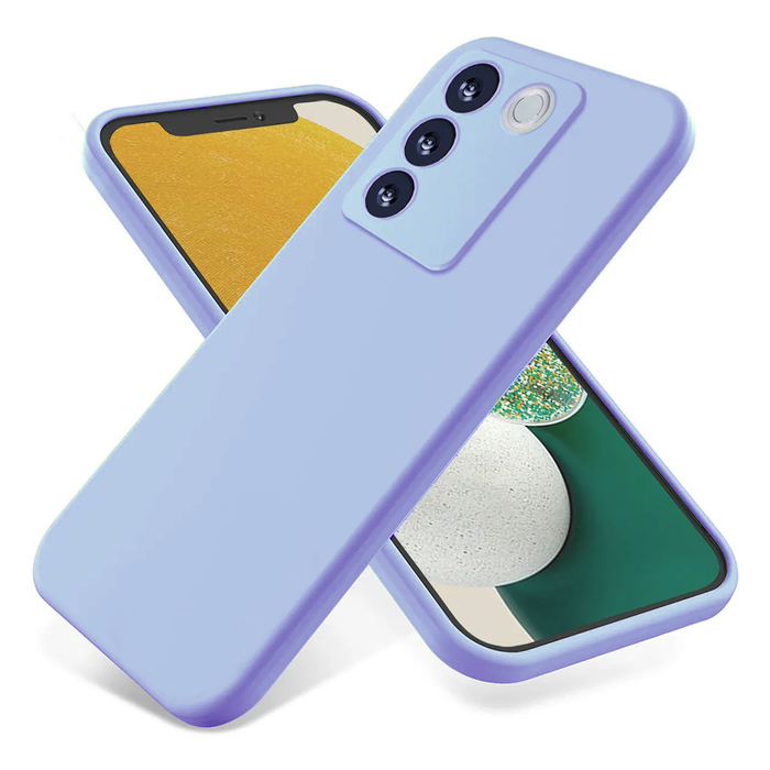 Soft-touch бампер KST Silicone Cover для Vivo T2 / V27e / S16e фиалковый с закрытым низом