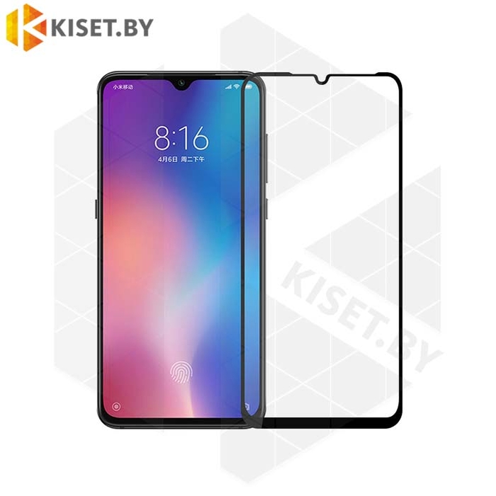 Защитное стекло полной проклейки Full glue для Xiaomi Mi9 черное