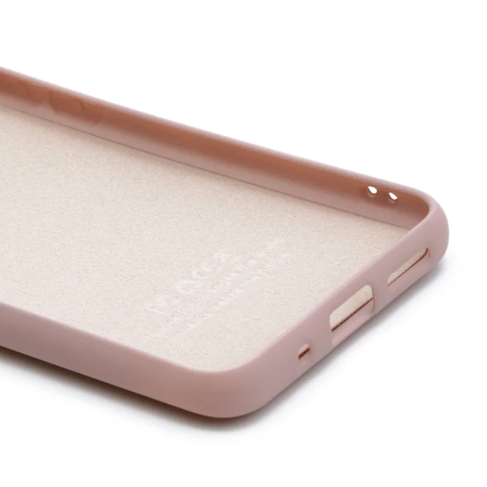Soft-touch бампер KST Silicone Cover для Xiaomi Poco C40 пудровый с закрытым низом