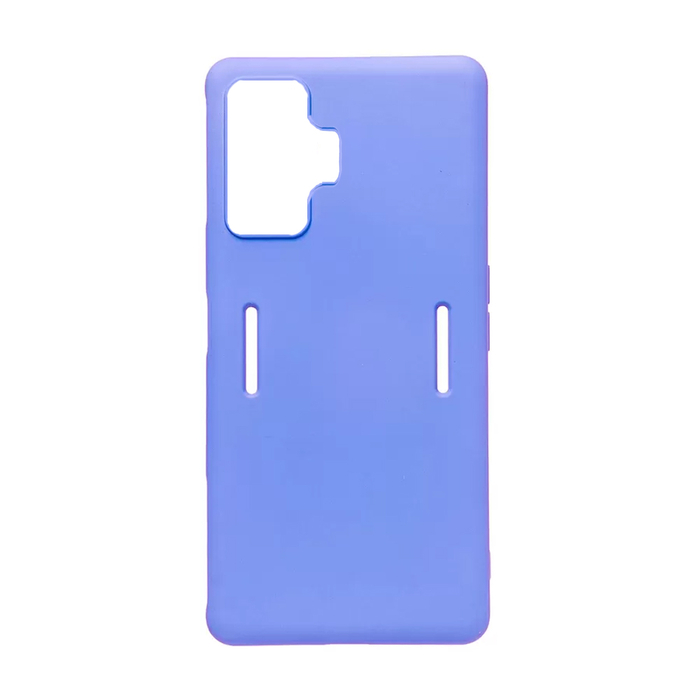 Soft-touch бампер KST Silicone Cover для Xiaomi Poco F4 GT / Redmi K50 Gaming фиалковый с закрытым низом