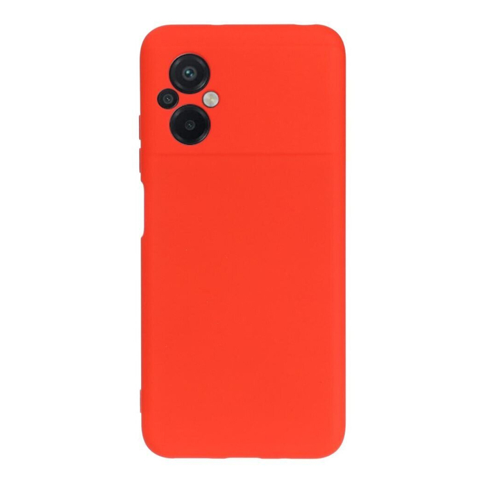 Soft-touch бампер KST Silicone Cover для Xiaomi Poco M5 красный с закрытым низом