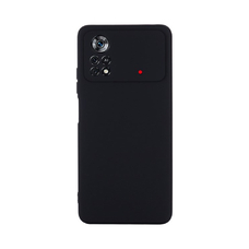 Soft-touch бампер KST Silicone Cover для Xiaomi Poco X4 Pro 5G черный с закрытым низом