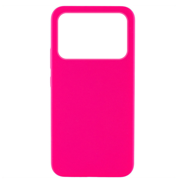 Soft-touch бампер KST Silicone Cover для Xiaomi Poco X6 Pro фуксия с закрытым низом