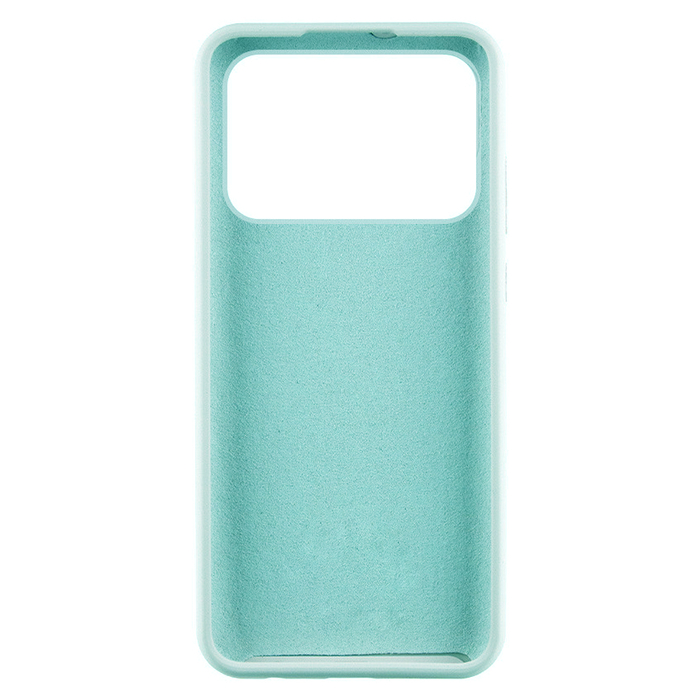 Soft-touch бампер KST Silicone Cover для Xiaomi Poco X6 Pro мятный с закрытым низом