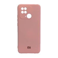 Soft-touch бампер KST Silicone Cover для Xiaomi Redmi 10C пудровый с закрытым низом