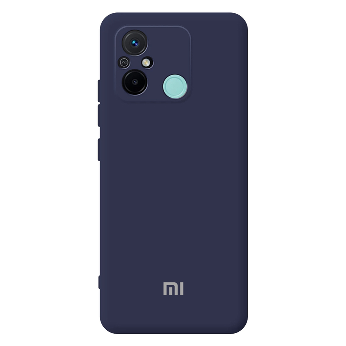 Soft-touch бампер KST Silicone Cover для Xiaomi Redmi 12C 4G темно-синий с закрытым низом