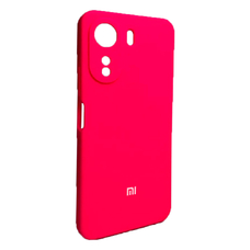 Soft-touch бампер KST Silicone Cover для Xiaomi Redmi 13C фуксия с закрытым низом