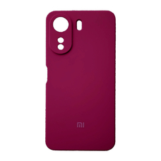 Soft-touch бампер KST Silicone Cover для Xiaomi Redmi 13C марсала с закрытым низом