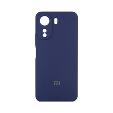 Soft-touch бампер KST Silicone Cover для Xiaomi Redmi 13C темно-синий с закрытым низом