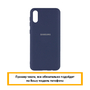 Soft-touch бампер Silicone Cover для Xiaomi Redmi 9T темно-синий с закрытым низом