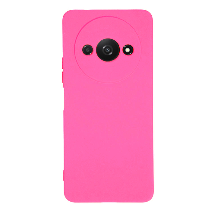 Soft-touch бампер KST Silicone Cover для Xiaomi Redmi A3 / A3x фуксия с закрытым низом
