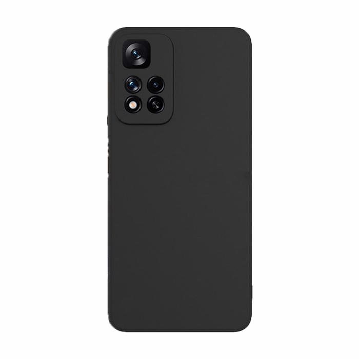 Soft-touch бампер KST Silicone Cover для Xiaomi Redmi Note 11T 5G / Poco M4 Pro 5G черный с закрытым низом