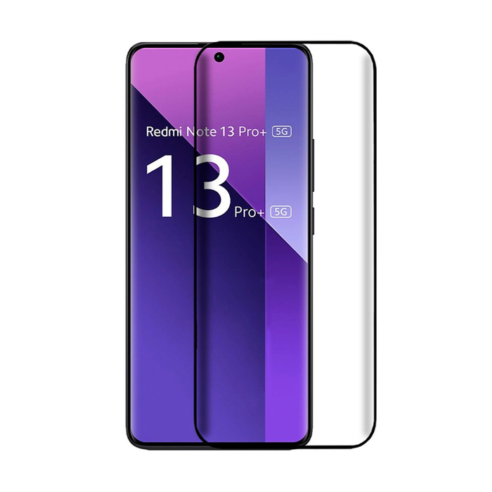 Защитное стекло KST FG для Xiaomi Redmi Note 13 Pro Plus черный с закруглением