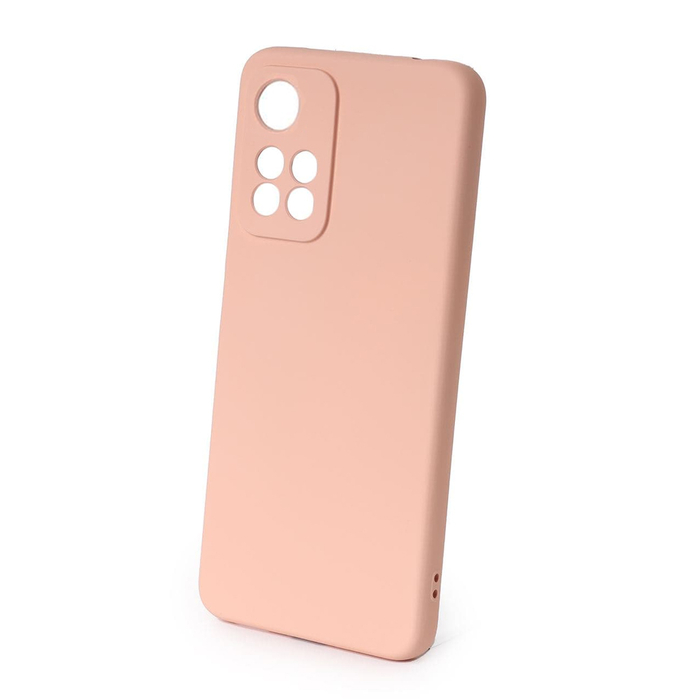 Soft-touch бампер KST Silicone Cover для Xiaomi 11i / Redmi Note 11 Pro Plus / Redmi Note 11 pro (китай версия) пудровый с закрытым низом