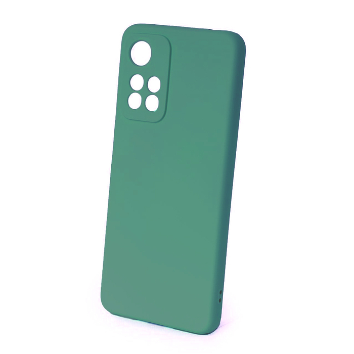 Soft-touch бампер KST Silicone Cover для Xiaomi 11i / Redmi Note 11 Pro Plus / Redmi Note 11 pro (китай версия) изумрудный с закрытым низом