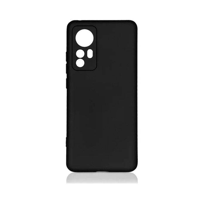 Soft-touch бампер KST Silicone Cover для Xiaomi 12 / 12X (2022) черный с закрытым низом
