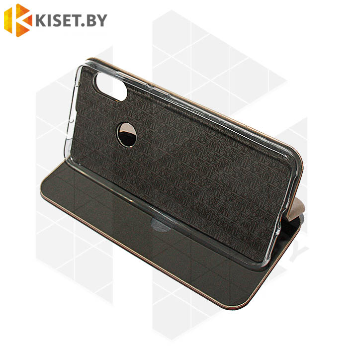 Чехол-книжка Book Case 3D с визитницей для Xiaomi Redmi Note 6 / 6 Pro золотой