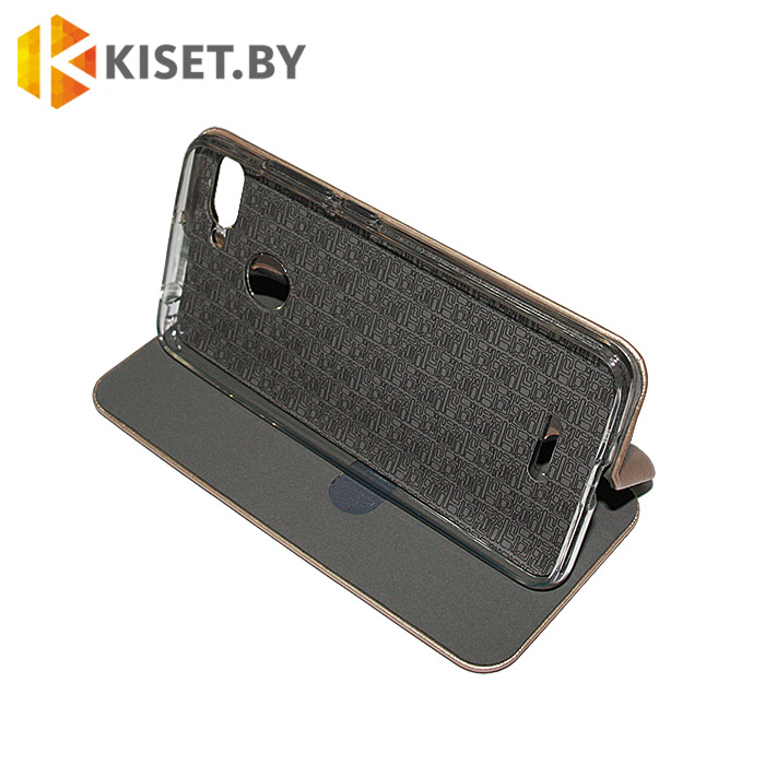Чехол-книжка Book Case 3D с визитницей для Xiaomi Redmi 6 золотой