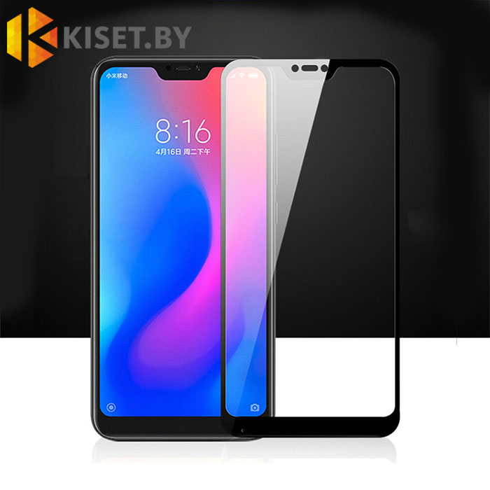 Защитное стекло на весь экран для Xiaomi Redmi 6 Pro / Mi A2 Lite черное