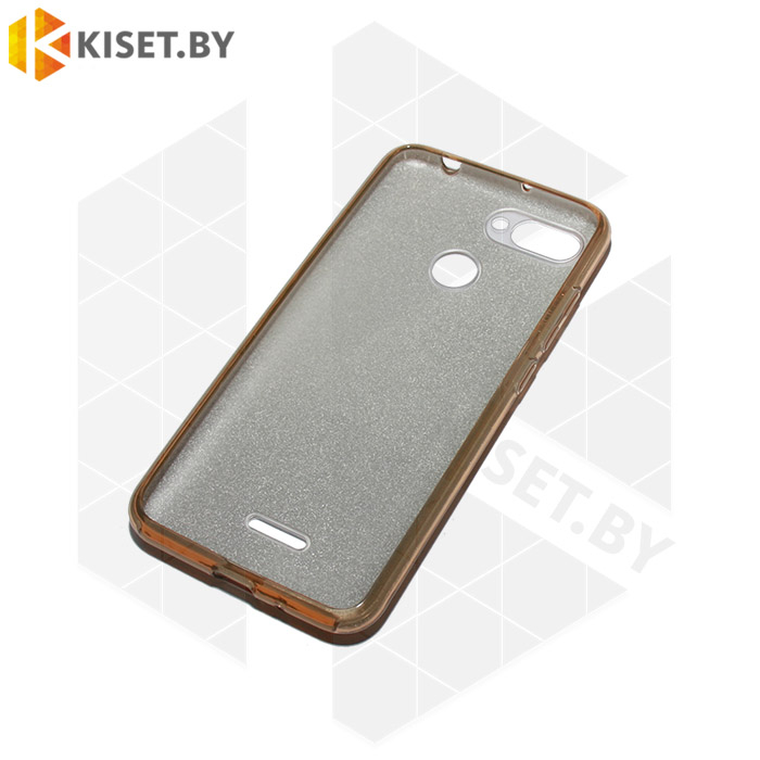 Силиконовый чехол Crystal Shine для Xiaomi Redmi 6 золотой