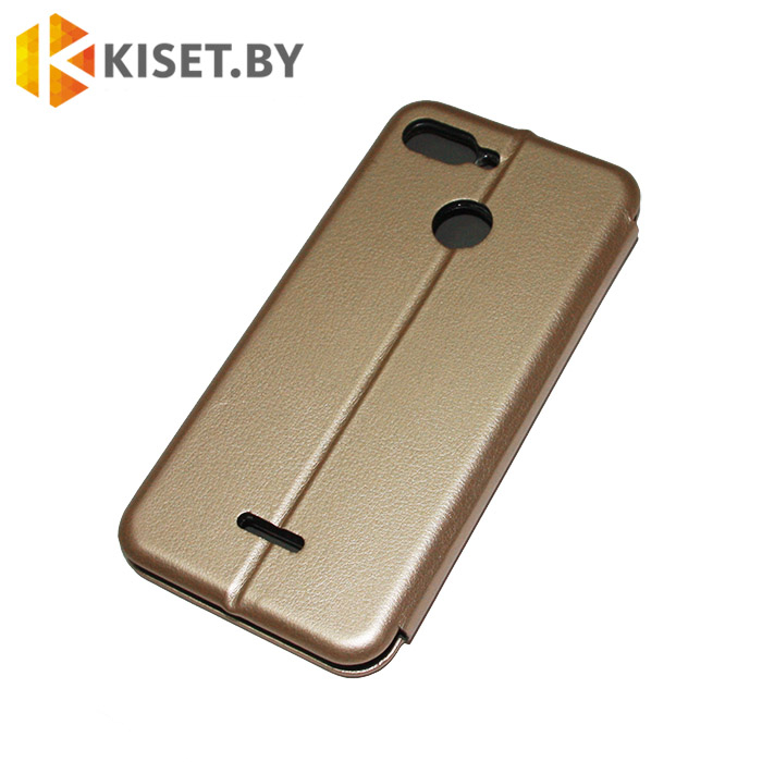 Чехол-книжка Book Case 3D с визитницей для Xiaomi Redmi 6 золотой