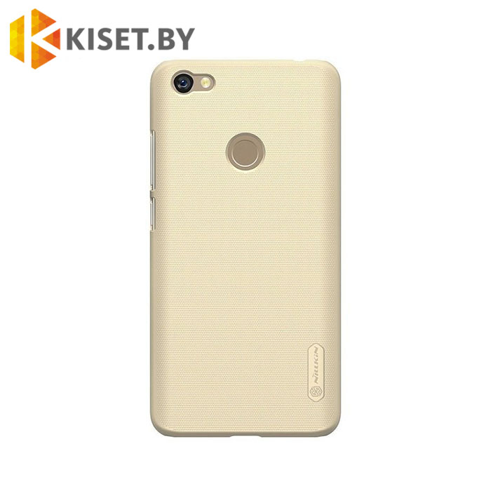 Пластиковый бампер Nillkin и защитная пленка для Xiaomi Redmi Note 5A Prime, золотой