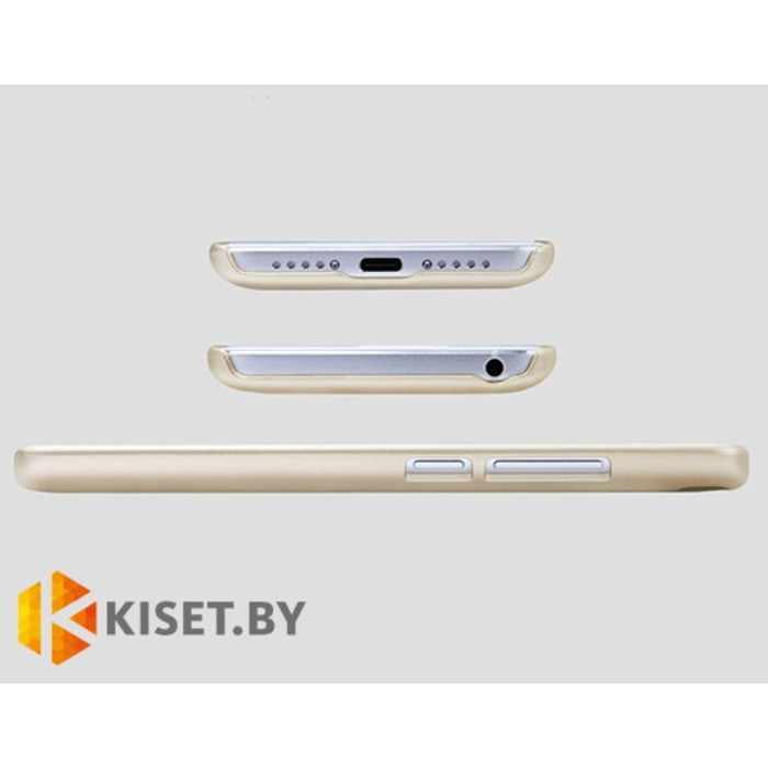 Пластиковый бампер Nillkin и защитная пленка для Xiaomi Mi 5S, золотой