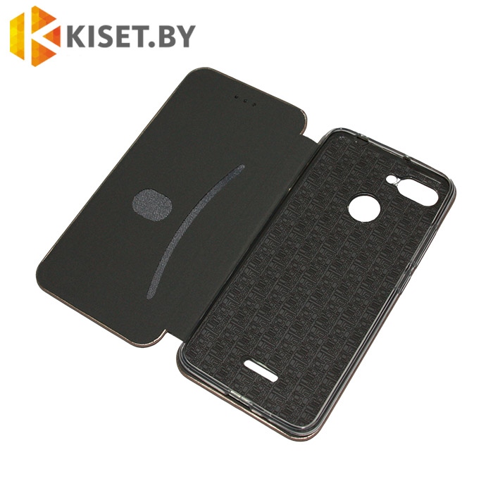 Чехол-книжка Book Case 3D с визитницей для Xiaomi Redmi 6 золотой