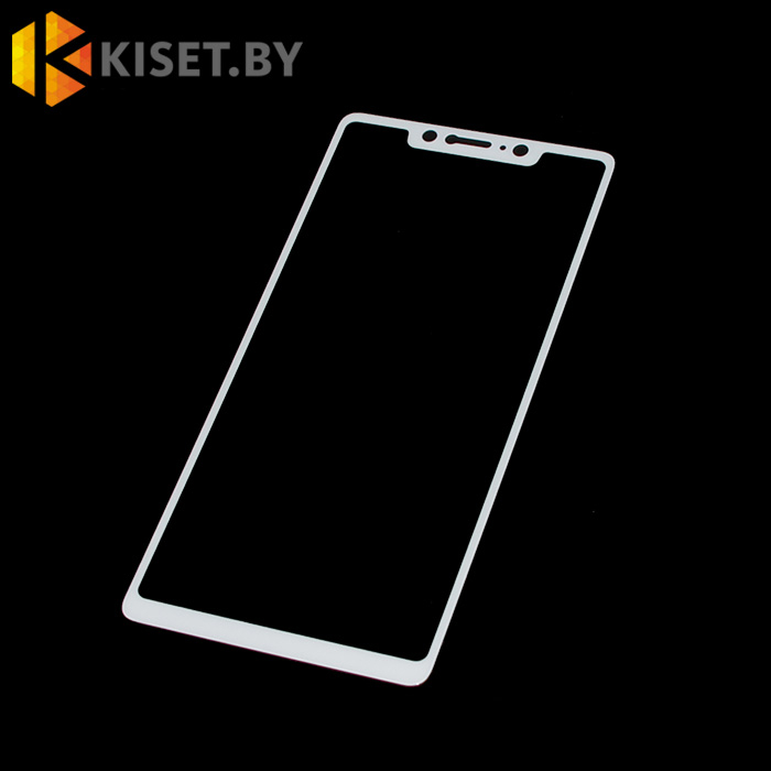 Защитное стекло на весь экран для Xiaomi Mi7, белое