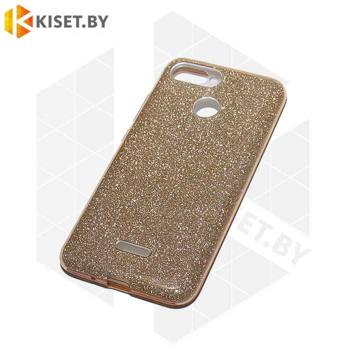 Силиконовый чехол Crystal Shine для Xiaomi Redmi 6 золотой