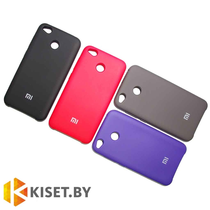 Soft-touch бампер Silicone Cover для Xiaomi Redmi 4X, черный