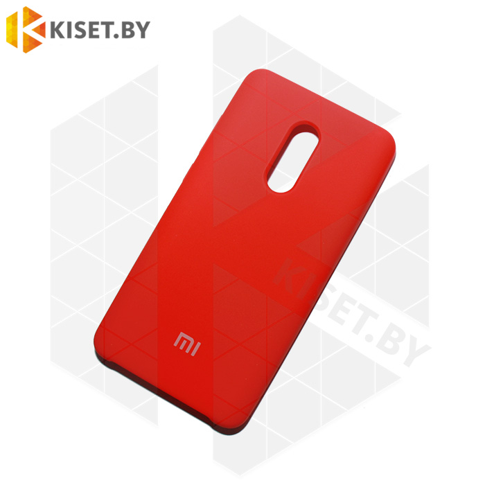 Soft-touch бампер Silicone Cover для Xiaomi Redmi Note 4X красный