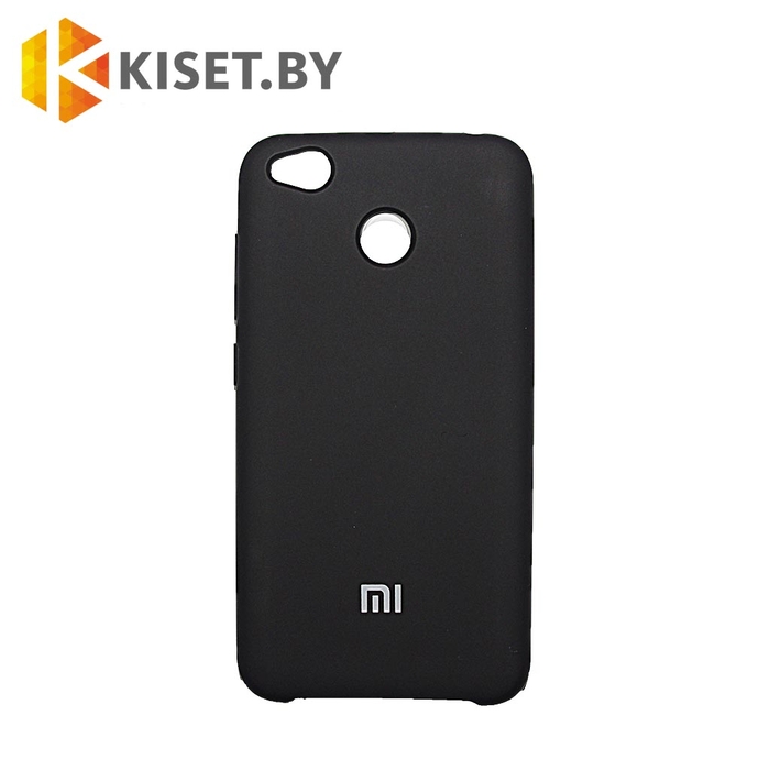 Soft-touch бампер Silicone Cover для Xiaomi Redmi 4X, черный