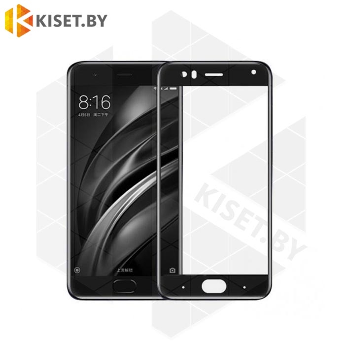 Защитное стекло полной проклейки Full glue для Xiaomi Mi6 черное