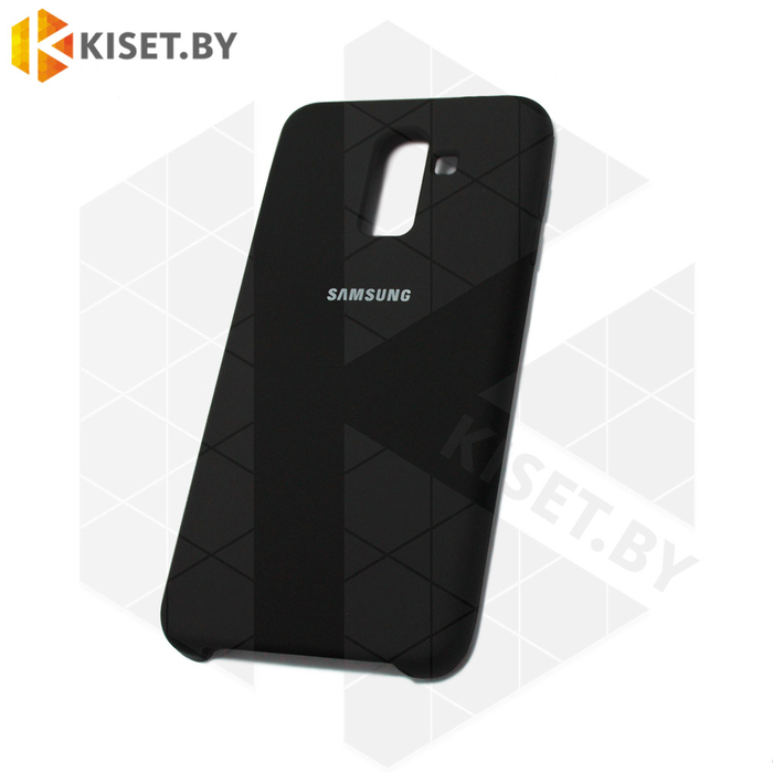Soft-touch бампер Silicone Cover для Samsung Galaxy A6 Plus (2018) черный