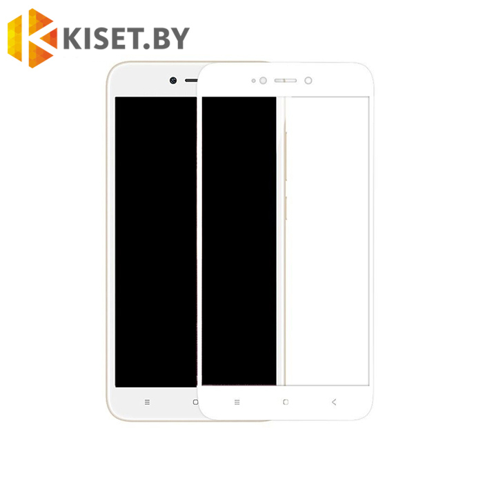 Защитное стекло полной проклейки Full glue для Xiaomi Redmi 5A белое