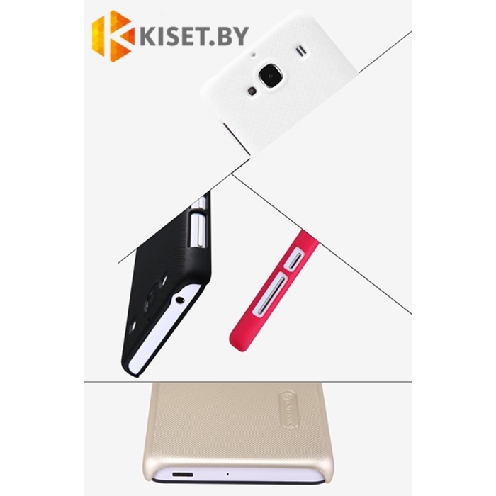 Пластиковый бампер Nillkin и защитная пленка для Xiaomi Redmi 2, золотой