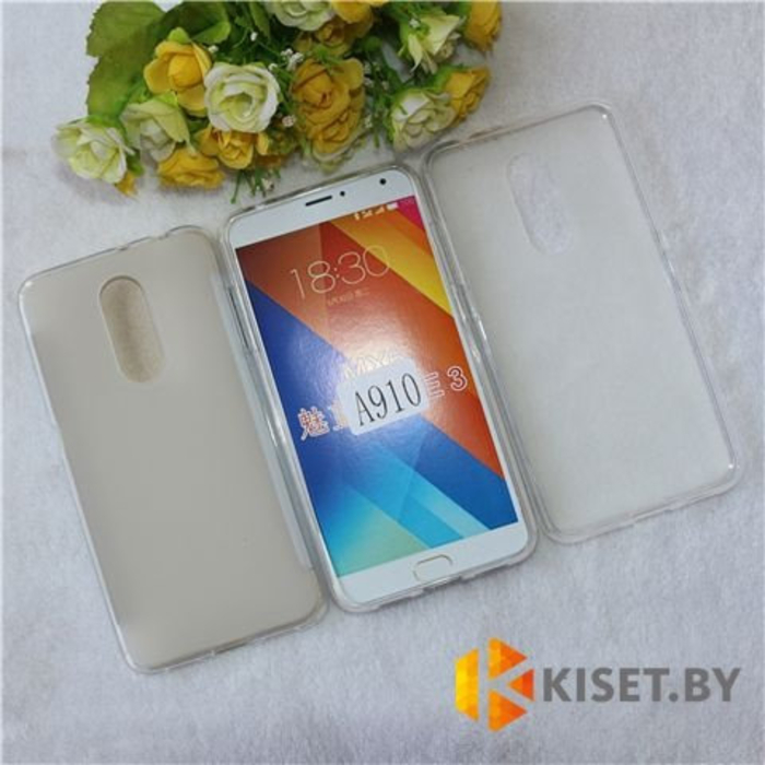 Силиконовый чехол матовый для ZTE Blade A910, прозрачный