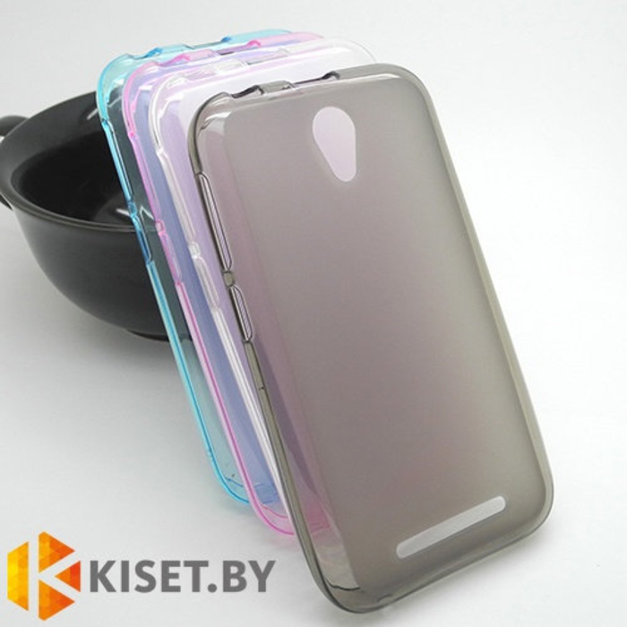 Силиконовый чехол матовый для ZTE Blade L110, прозрачный