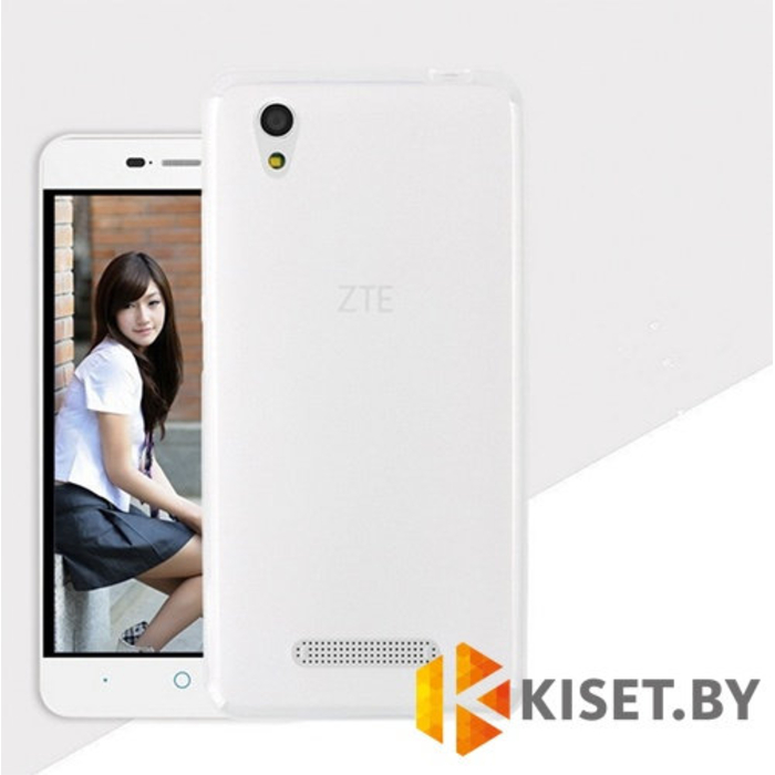 Силиконовый чехол матовый для ZTE Blade X3, прозрачный