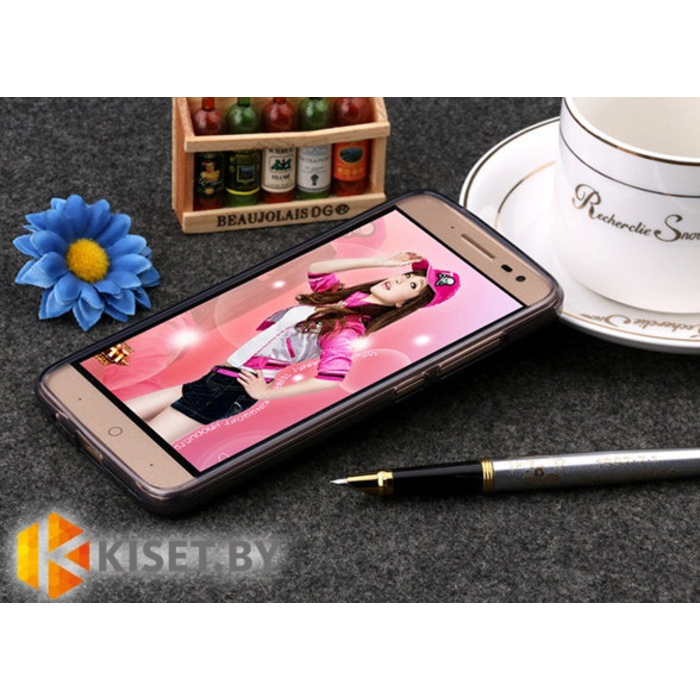 Силиконовый чехол матовый для ZTE Blade X9, серый