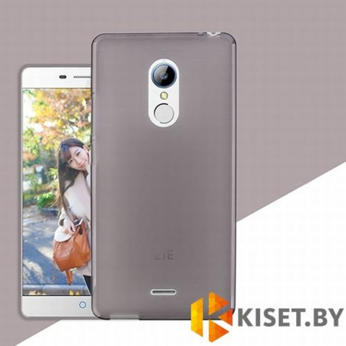 Силиконовый чехол матовый для ZTE Blade X9, серый